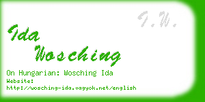 ida wosching business card